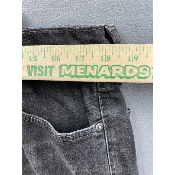 Levi's 513 Denim Jeans Men's Slim Straight Distressed Zip Black Size 36X30 - Picture 5 of 16